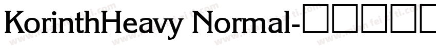 KorinthHeavy Normal字体转换